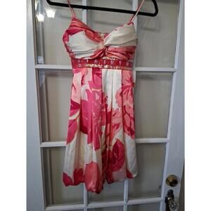 Intrigue Couture Hawaiian Hibiscus Flowers Sleeveless Summer Dress Sz 4